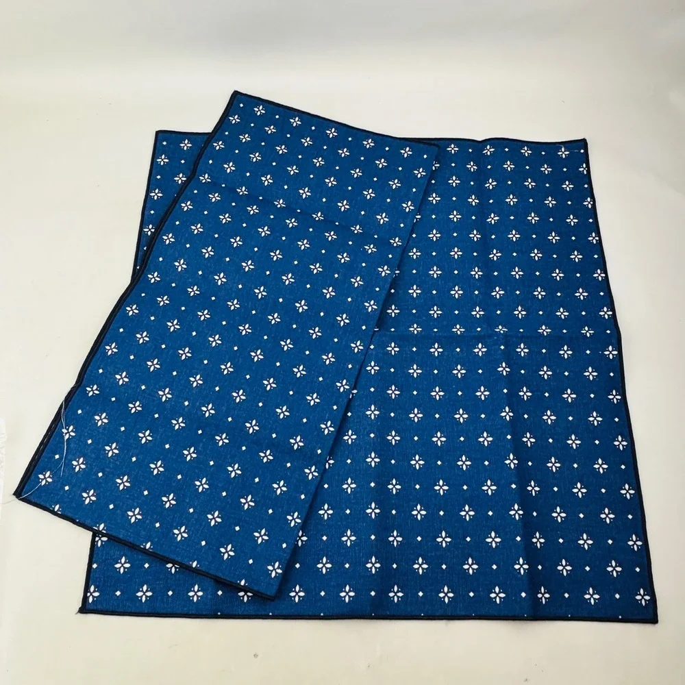 Longaberger Liner Classic Blue Napkin Set of 2 Cotton‎ Fabric Accessories 236393